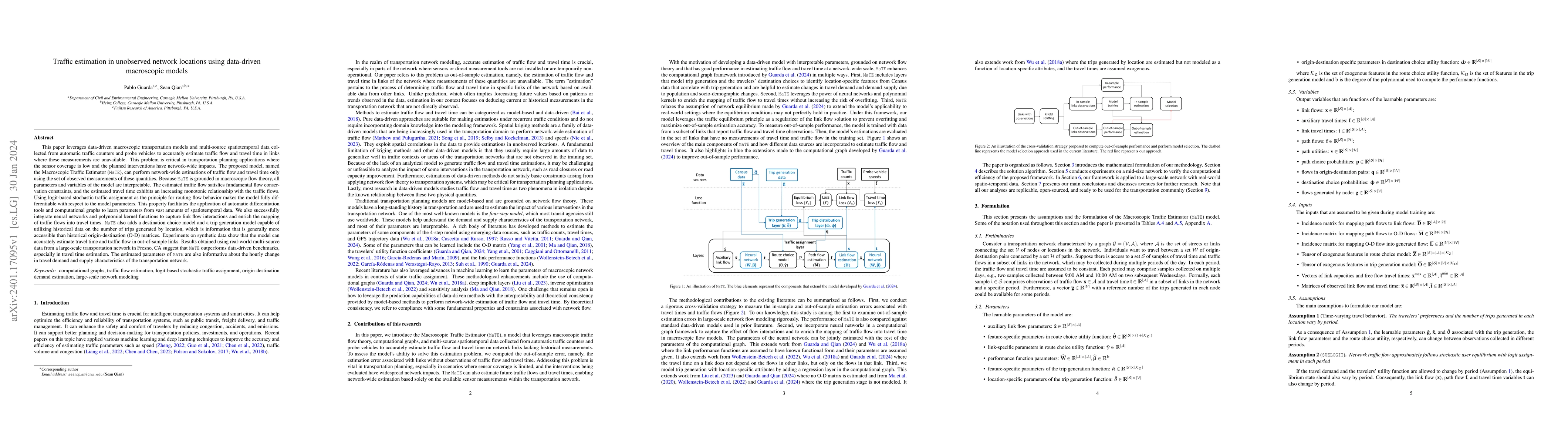 Thumbnail for Traffic estimation in unobserved network locations using data-driven
  macroscopic models