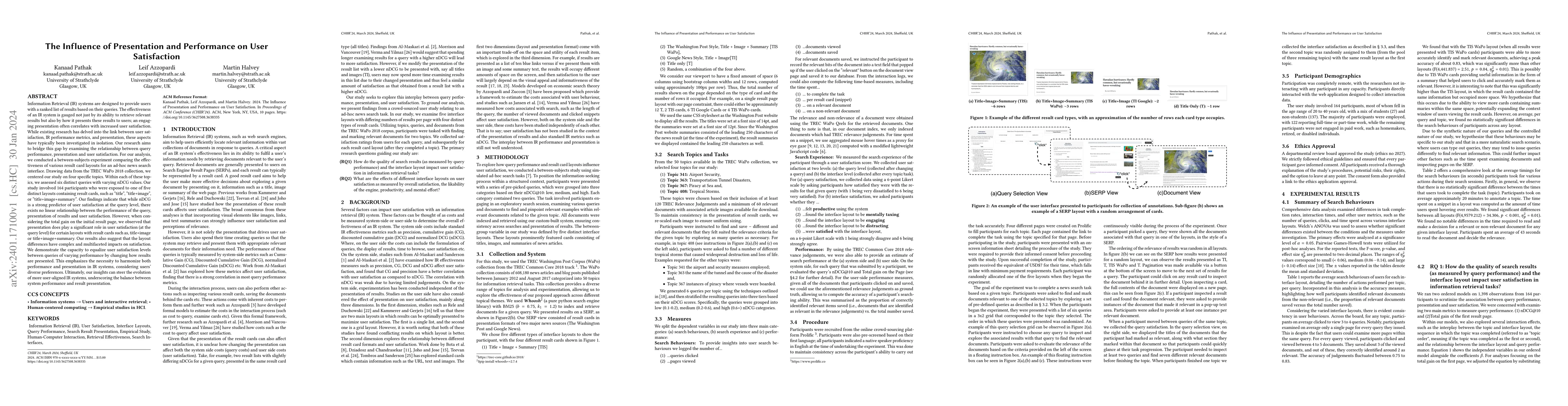 Thumbnail for The Influence of Presentation and Performance on User Satisfaction