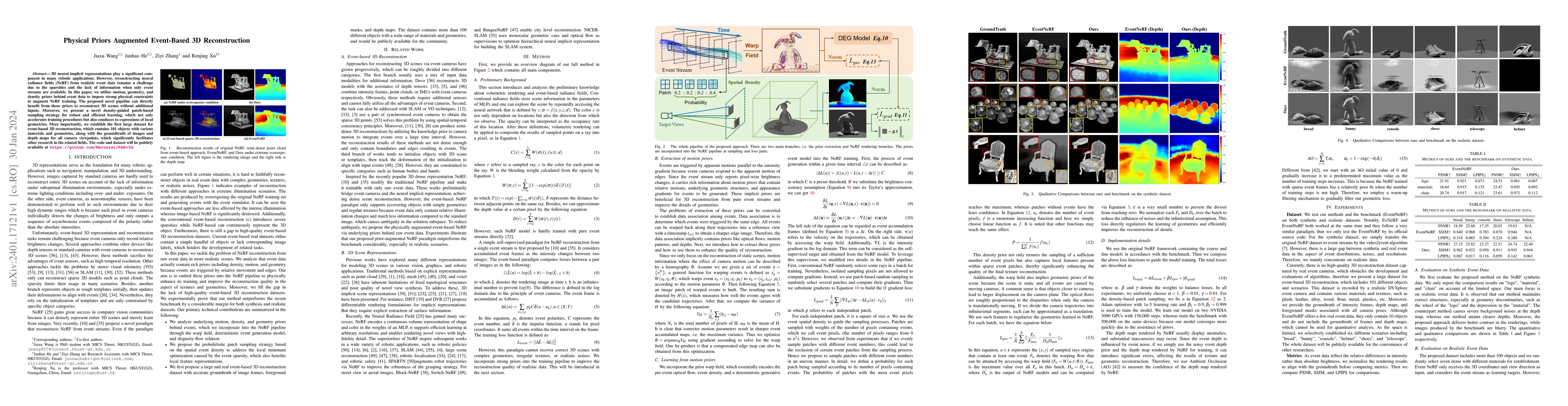 Thumbnail for Physical Priors Augmented Event-Based 3D Reconstruction