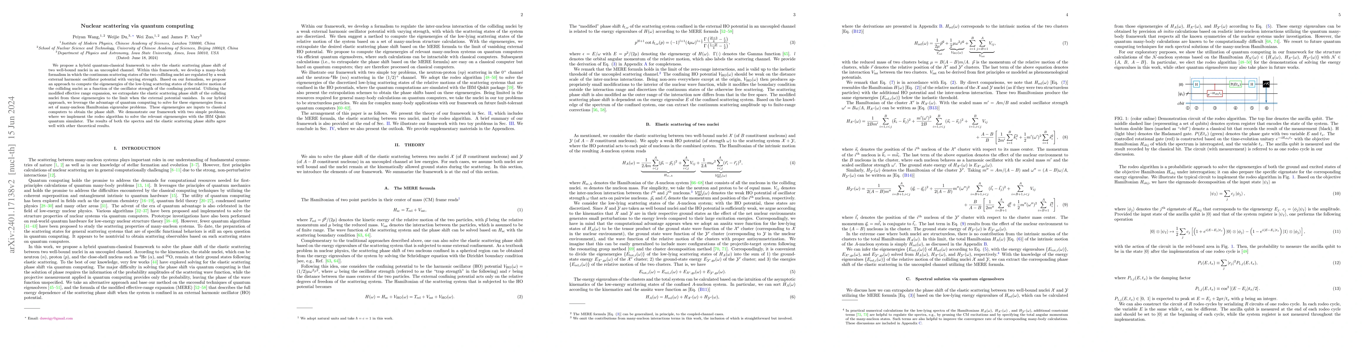 Thumbnail for Nuclear scattering via quantum computing
