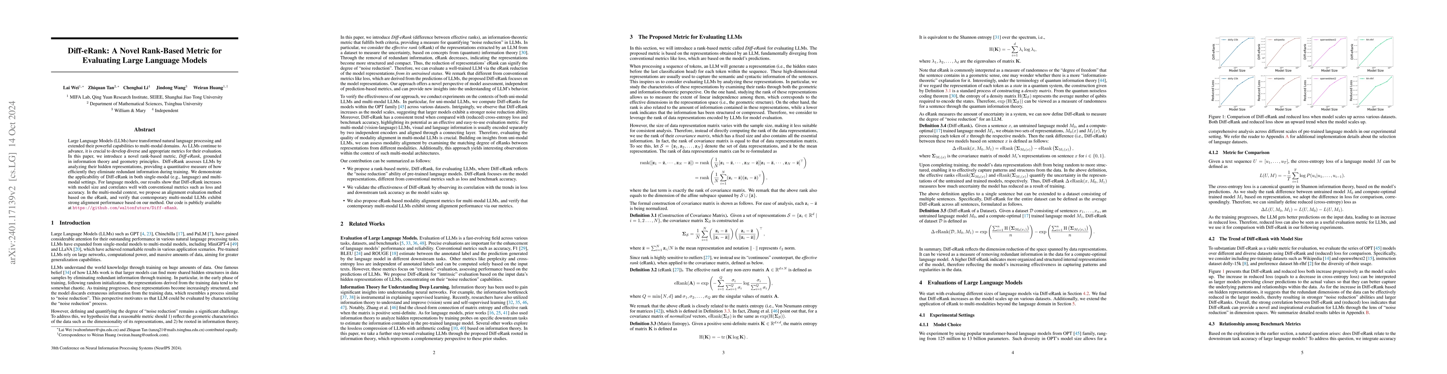 Thumbnail for Large Language Model Evaluation via Matrix Entropy