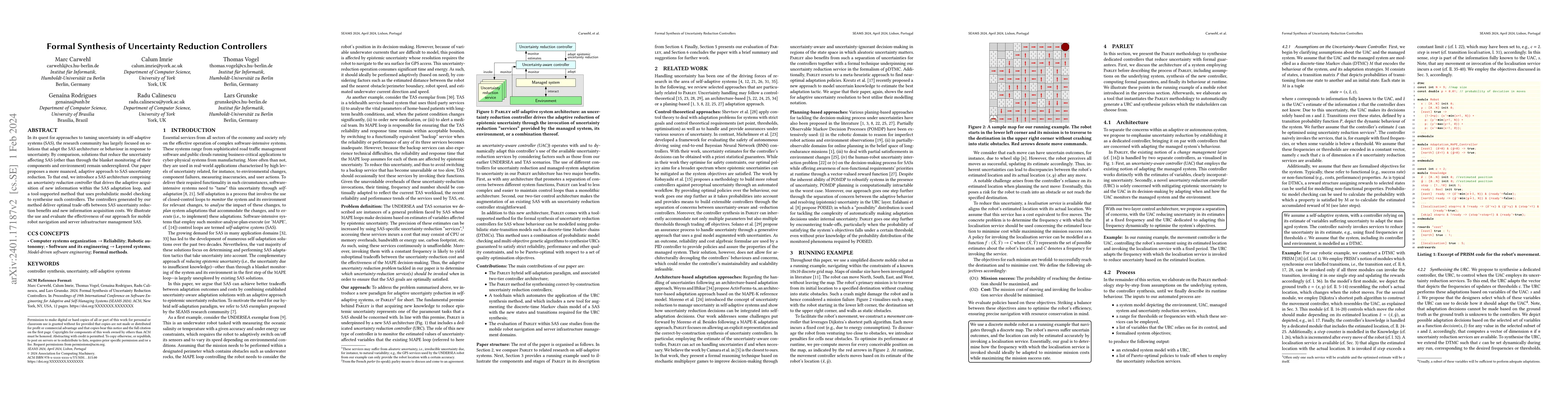 Thumbnail for Formal Synthesis of Uncertainty Reduction Controllers