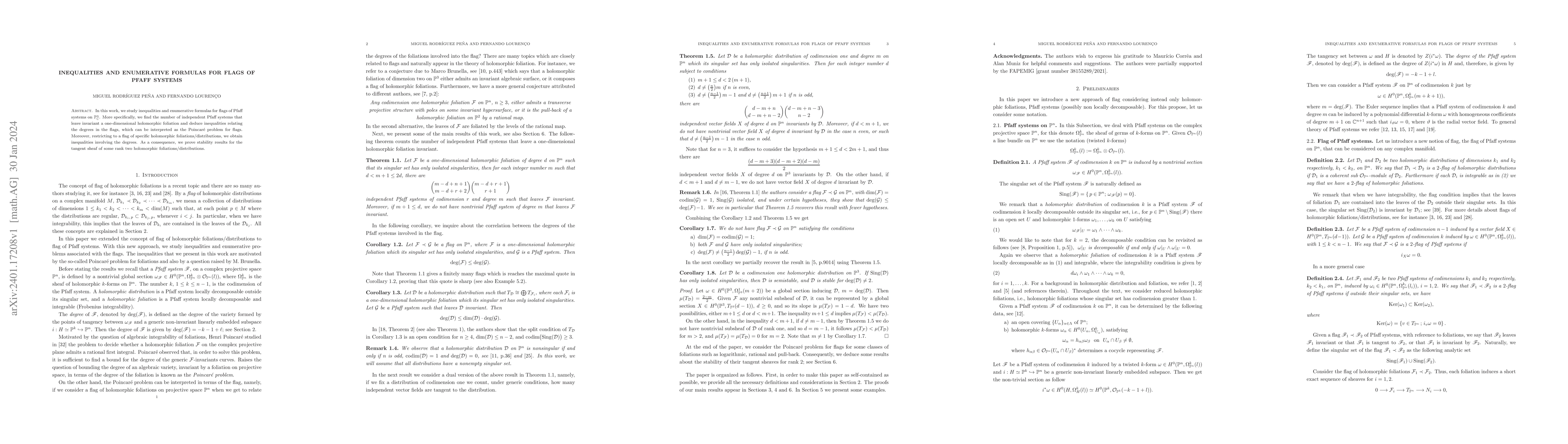 Thumbnail for Inequalities and enumerative formulas for flags of Pfaff systems