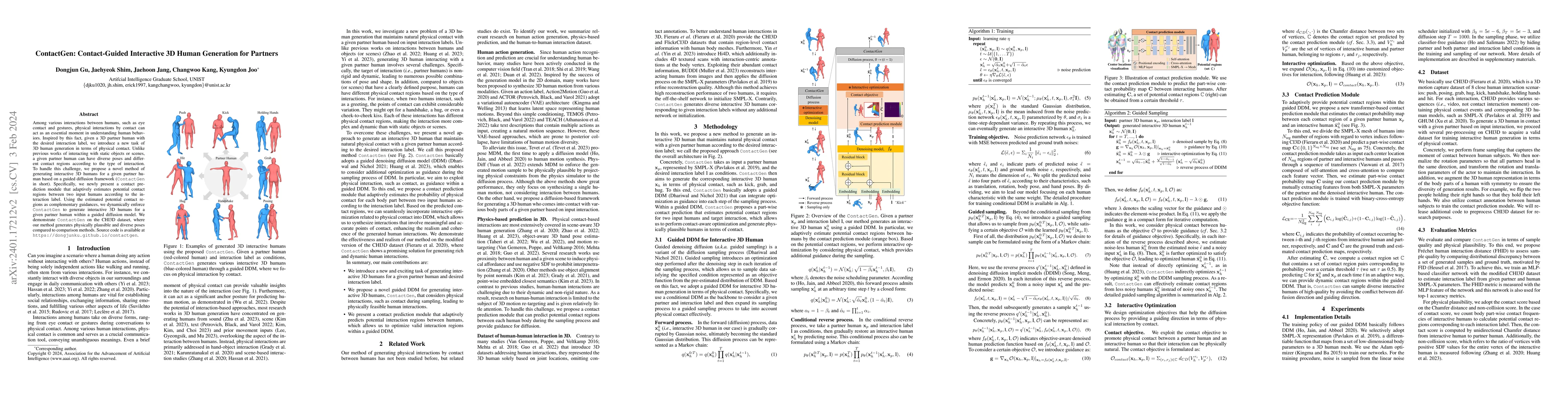 Thumbnail for ContactGen: Contact-Guided Interactive 3D Human Generation for Partners