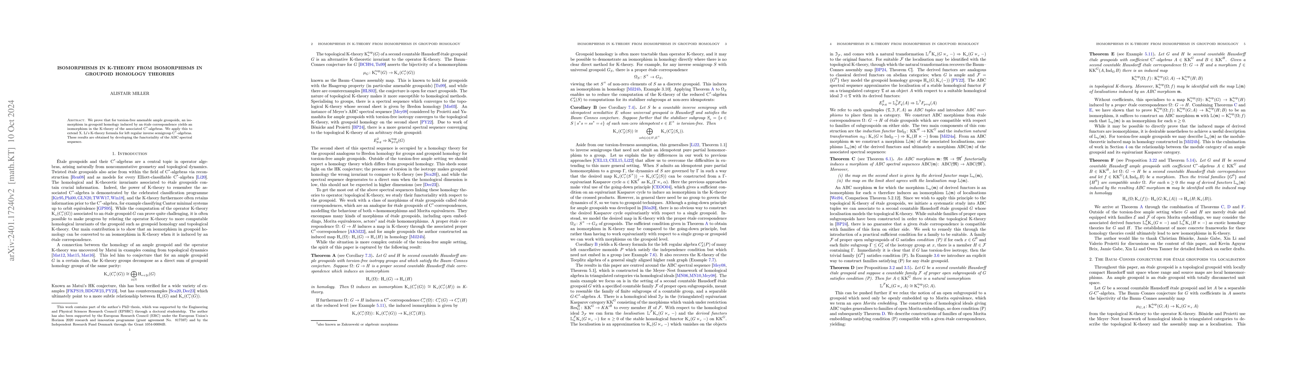 Thumbnail for Isomorphisms in K-theory from isomorphisms in groupoid homology theories