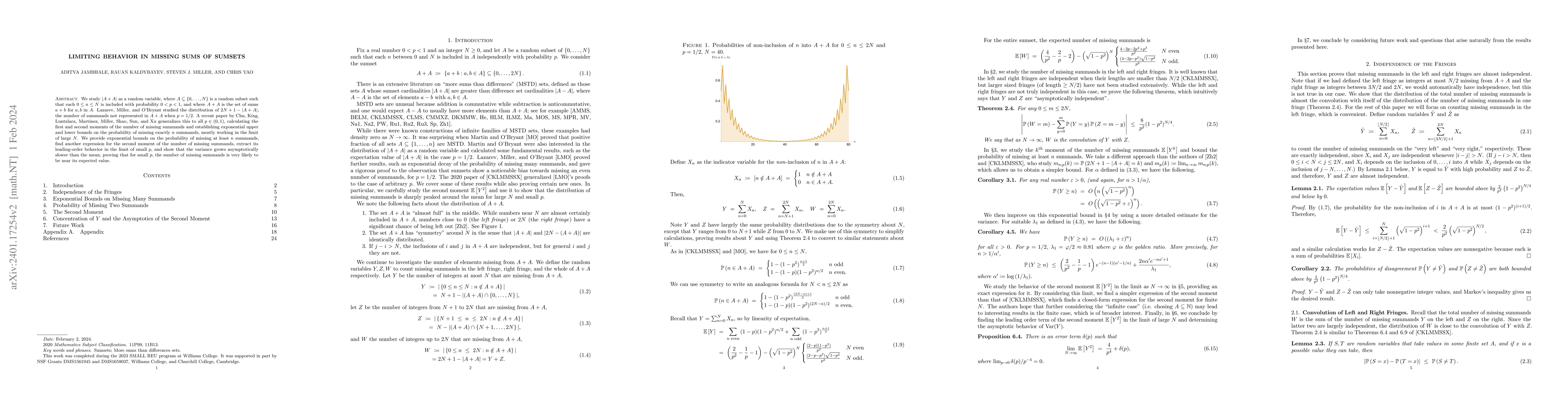 Thumbnail for Limiting Behavior in Missing Sums of Sumsets