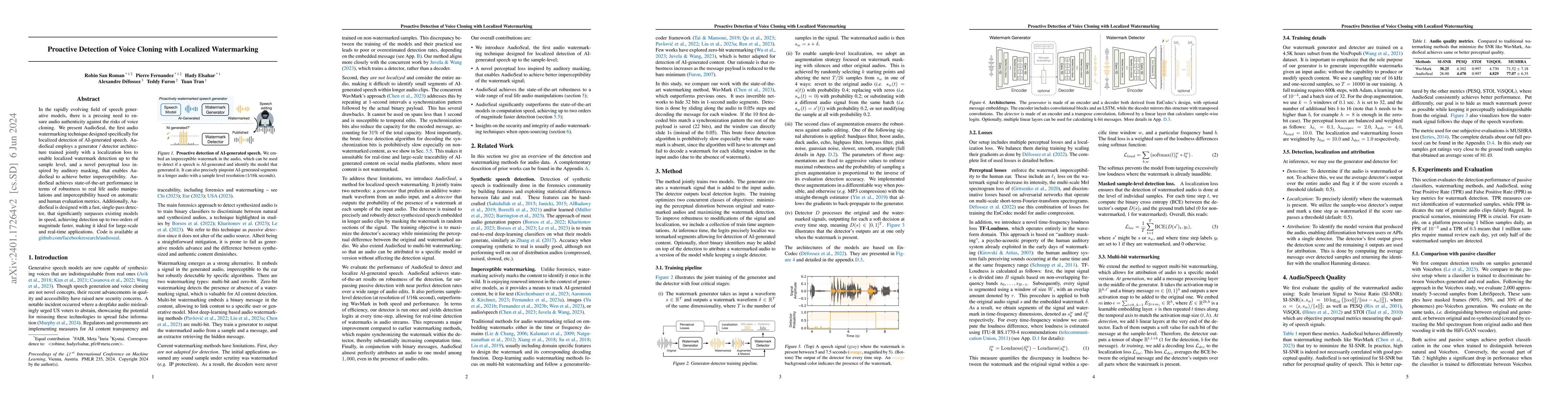 Thumbnail for Proactive Detection of Voice Cloning with Localized Watermarking