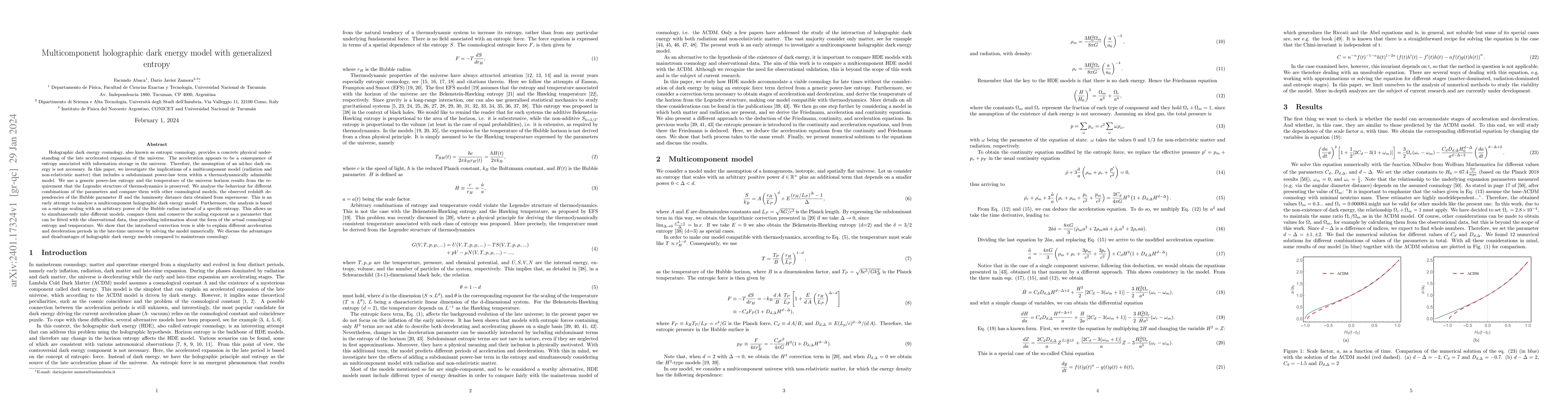 Thumbnail for Multicomponent holographic dark energy model with generalized entropy
