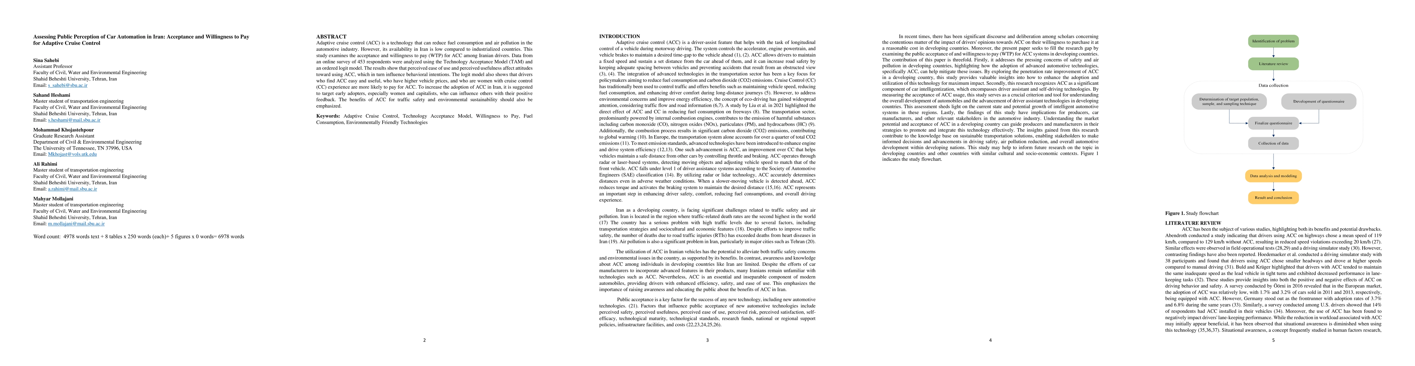 Thumbnail for Assessing Public Perception of Car Automation in Iran: Acceptance and
  Willingness to Pay for Adaptive Cruise Control