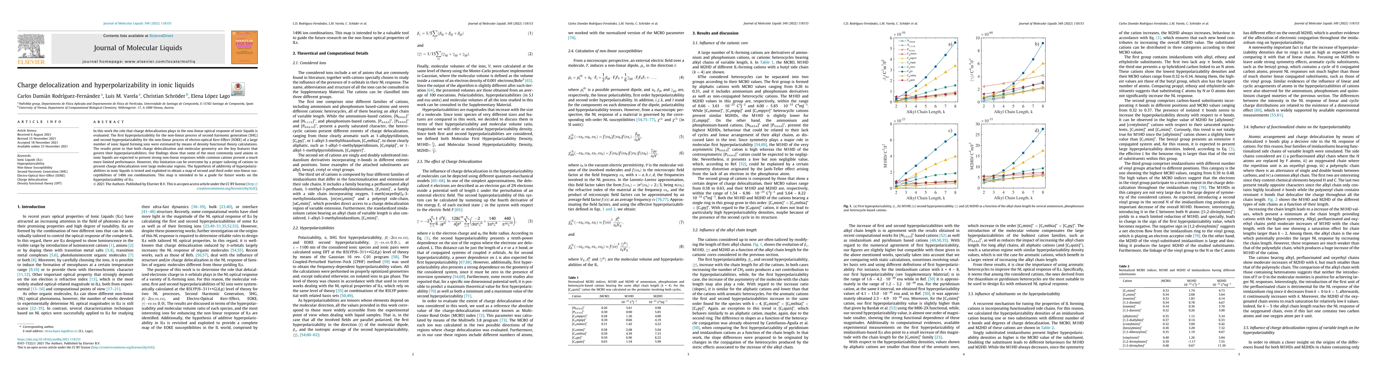 Thumbnail for Charge delocalization and hyperpolarizability in ionic liquids