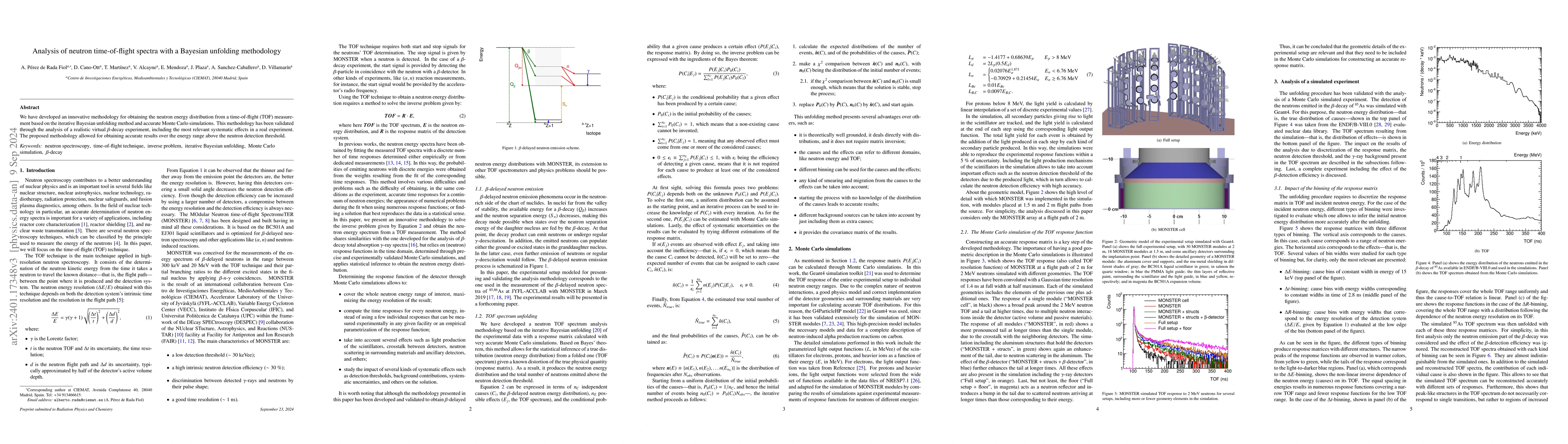Thumbnail for Analysis of neutron time-of-flight spectra with a Bayesian unfolding
  methodology