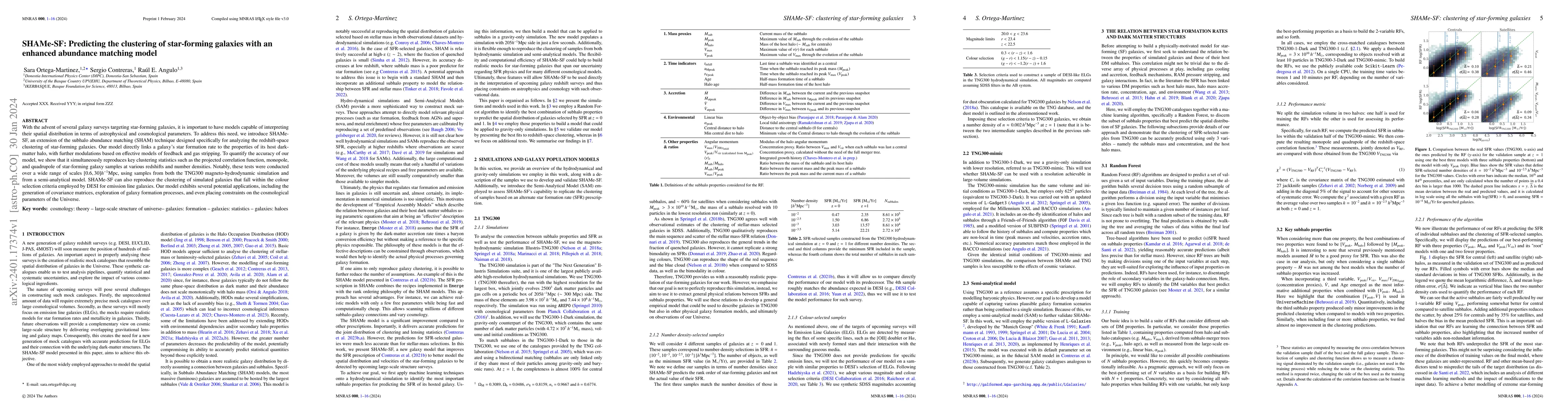 Thumbnail for SHAMe-SF: Predicting the clustering of star-forming galaxies with an
  enhanced abundance matching model