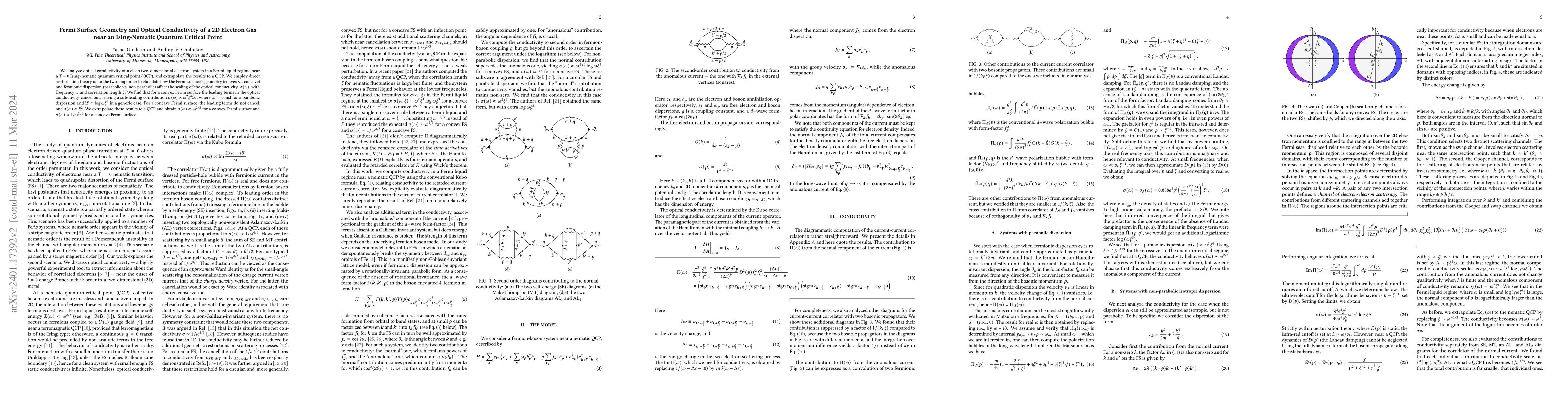 Thumbnail for Fermi Surface Geometry and Optical Conductivity of a 2D Electron Gas
  near an Ising-Nematic Quantum Critical Point