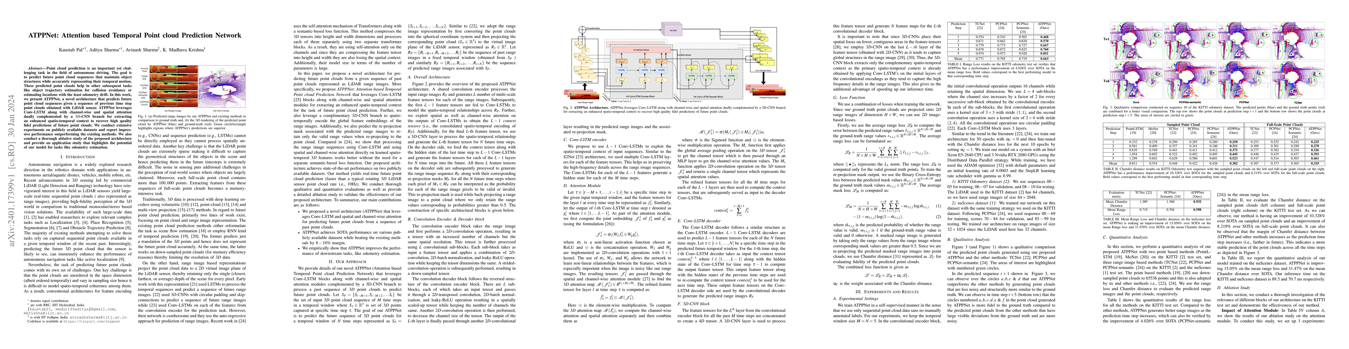 Thumbnail for ATPPNet: Attention based Temporal Point cloud Prediction Network
