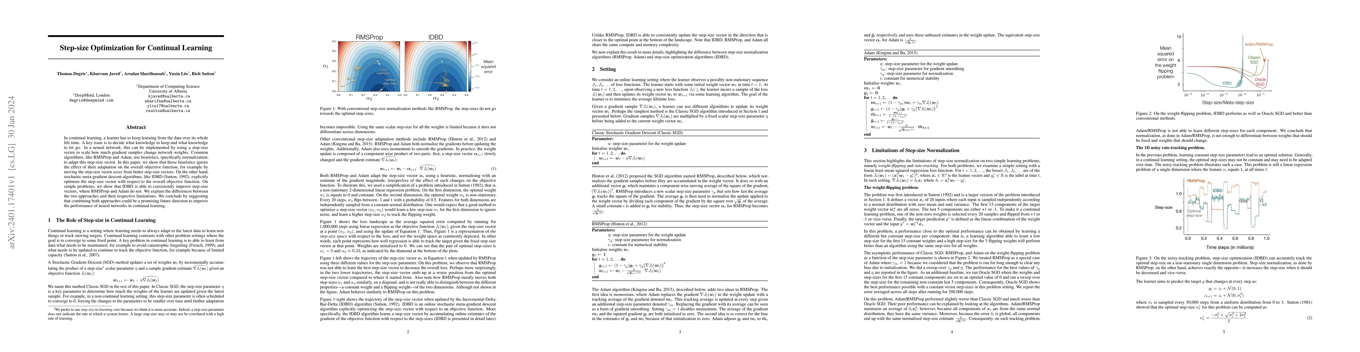 Thumbnail for Step-size Optimization for Continual Learning