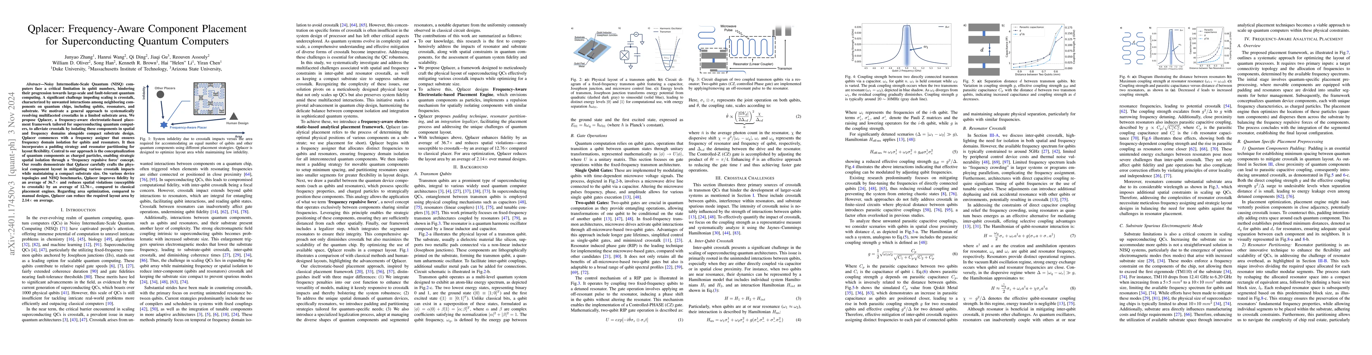 Thumbnail for Qplacer: Frequency-Aware Component Placement for Superconducting Quantum
  Computers