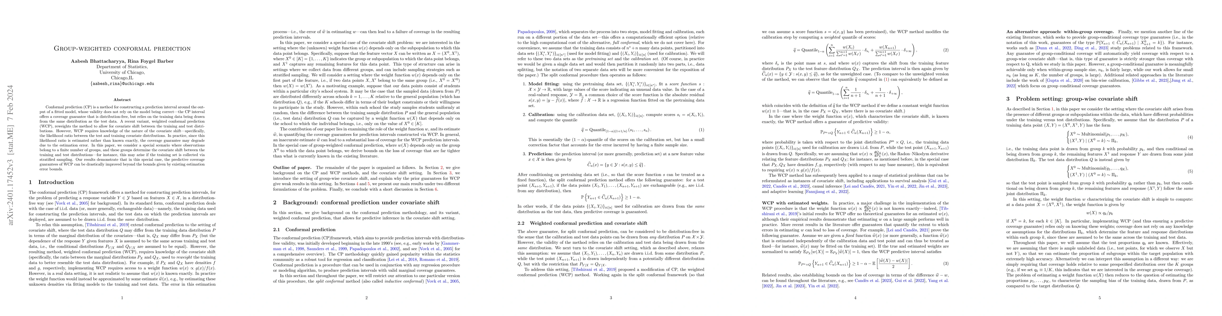 Thumbnail for Group-Weighted Conformal Prediction