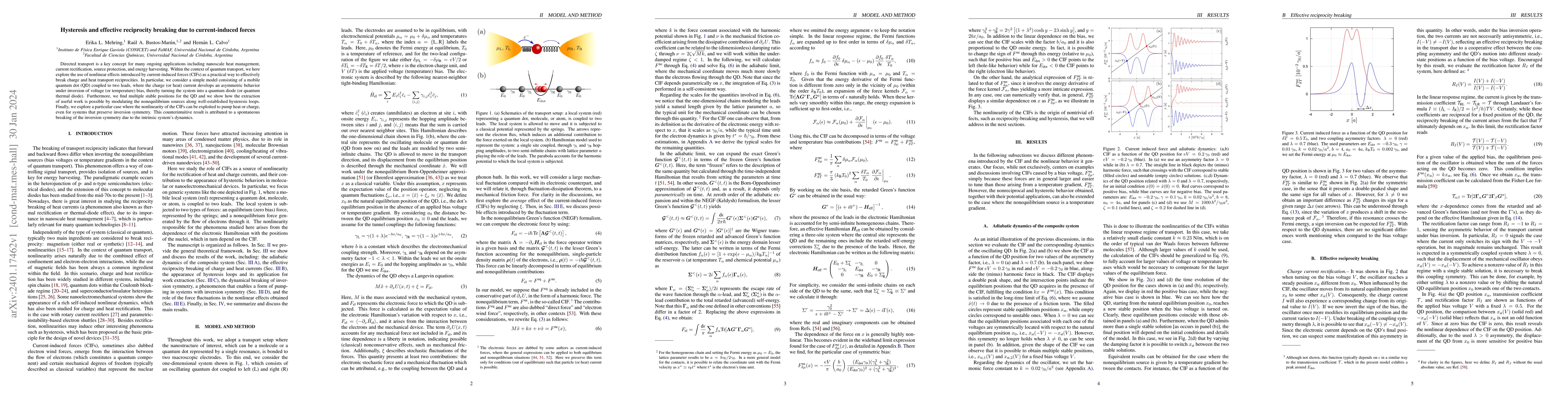 Thumbnail for Hysteresis and effective reciprocity breaking due to current-induced
  forces