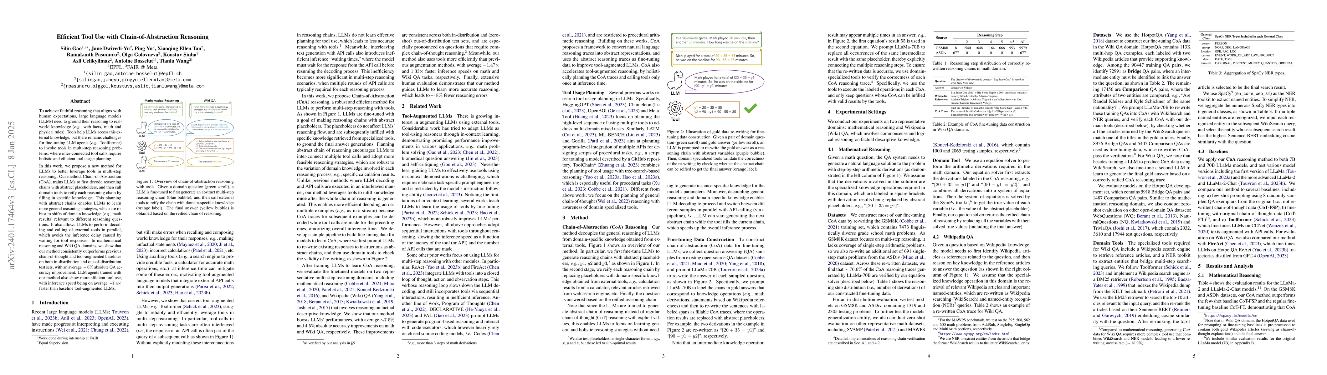 Thumbnail for Efficient Tool Use with Chain-of-Abstraction Reasoning
