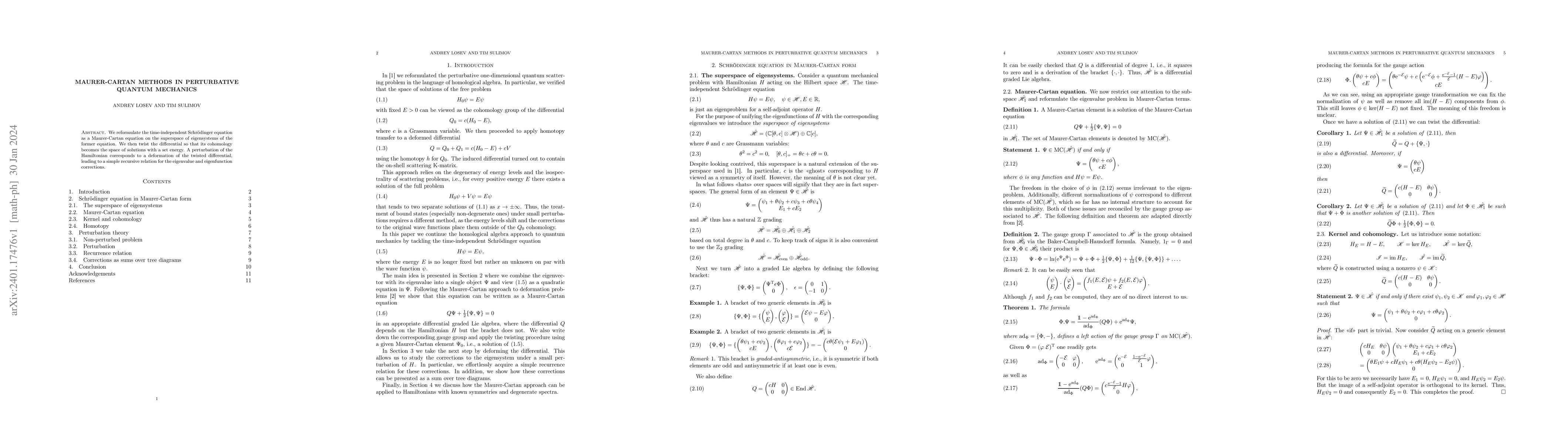 Thumbnail for Maurer-Cartan methods in perturbative quantum mechanics