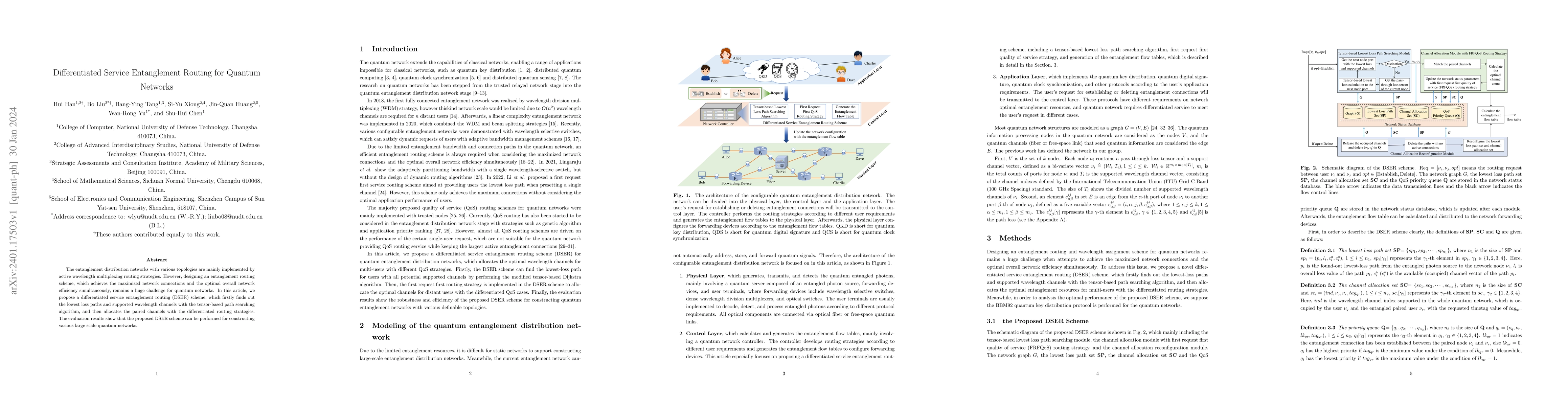Thumbnail for Differentiated Service Entanglement Routing for Quantum Networks