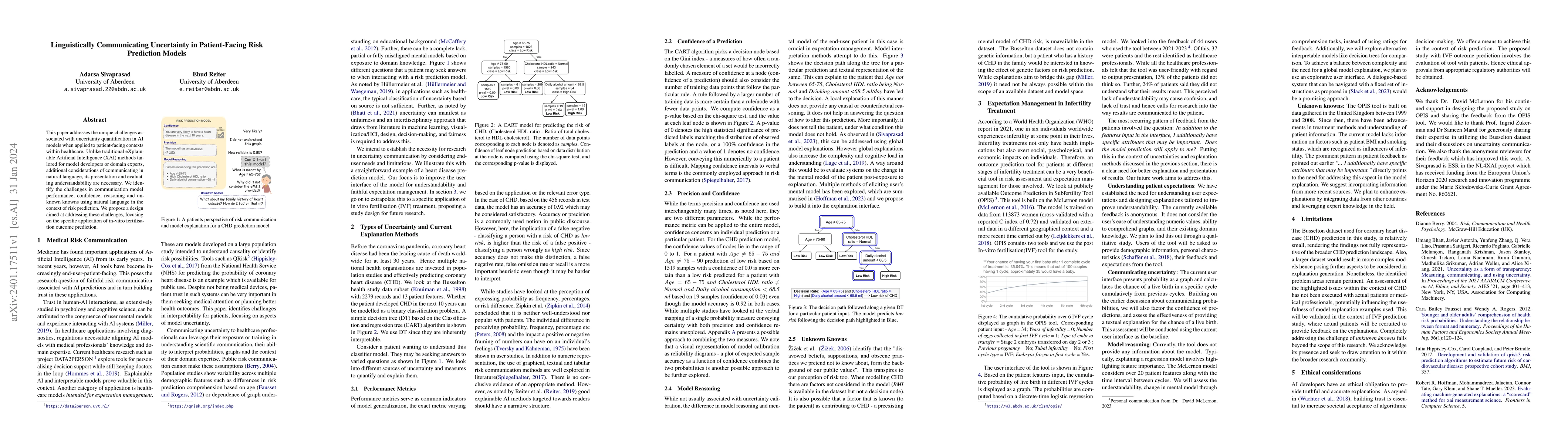Thumbnail for Linguistically Communicating Uncertainty in Patient-Facing Risk
  Prediction Models