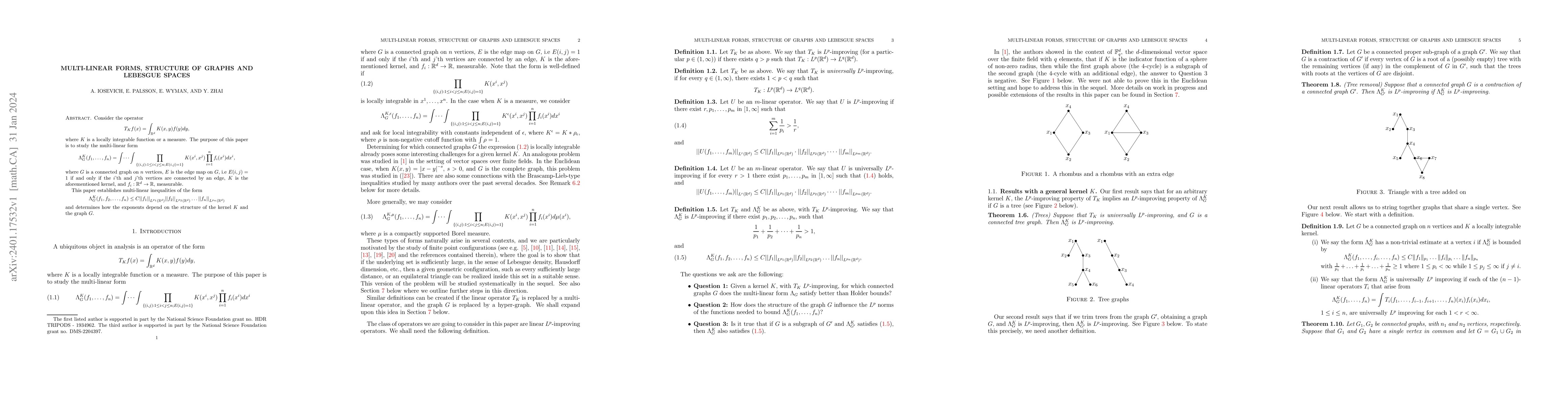 Thumbnail for Multi-linear forms, structure of graphs and Lebesgue spaces