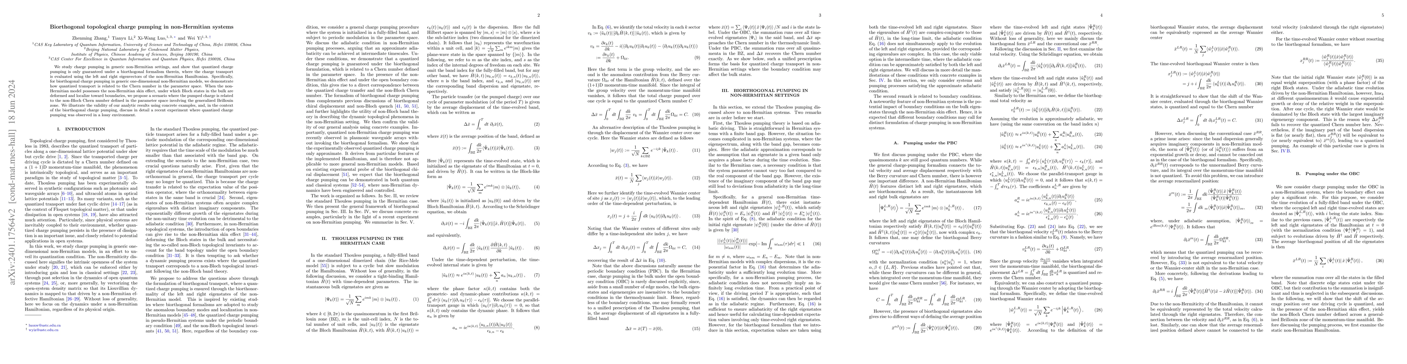 Thumbnail for Biorthogonal topological charge pumping in non-Hermitian systems