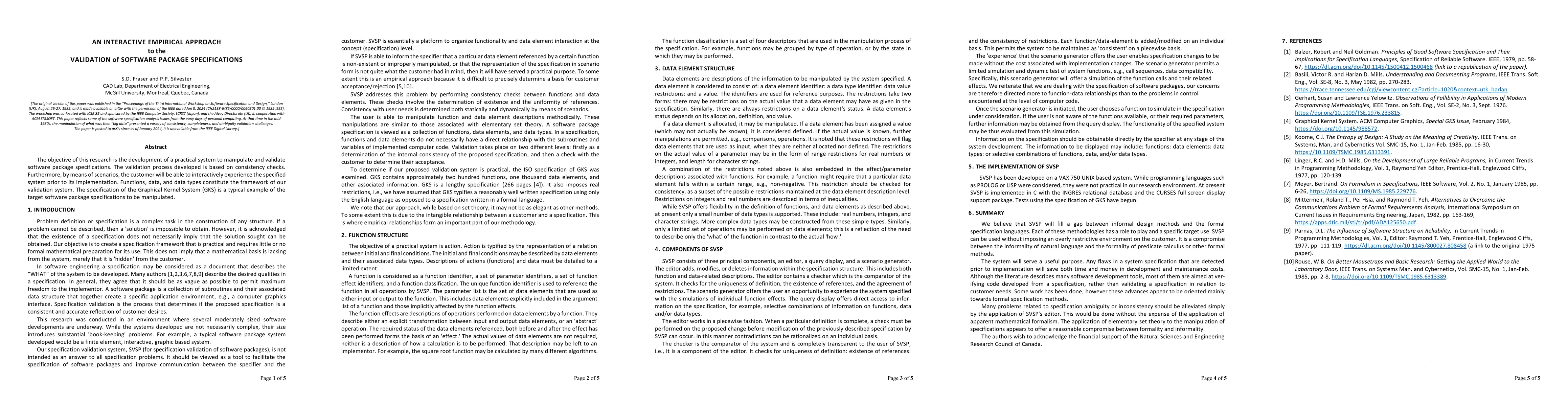 Thumbnail for An Interactive Empirical Approach to the Validation of Software Package
  Specifications