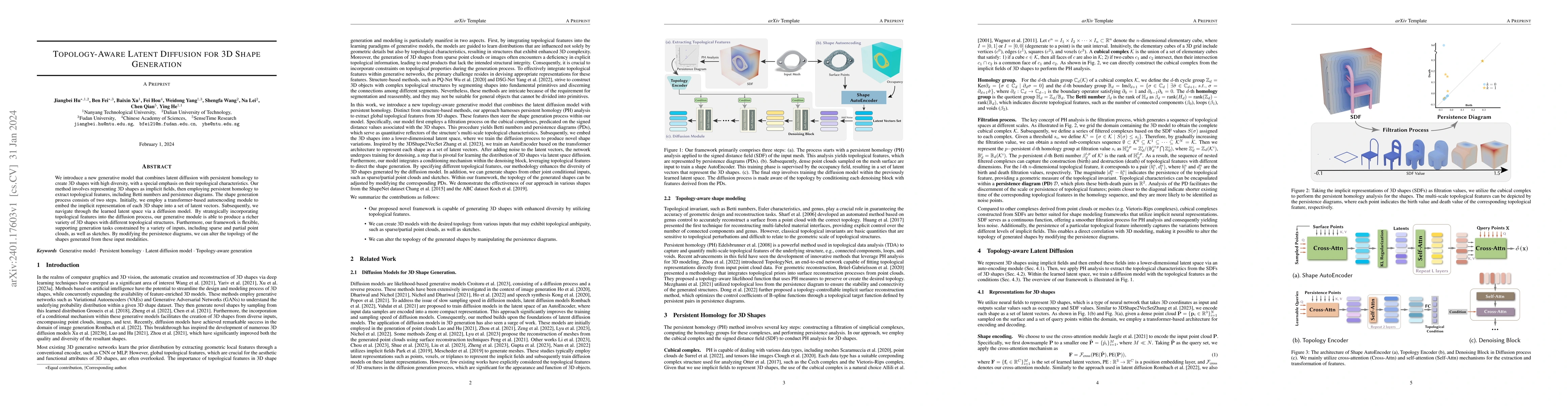 Thumbnail for Topology-Aware Latent Diffusion for 3D Shape Generation