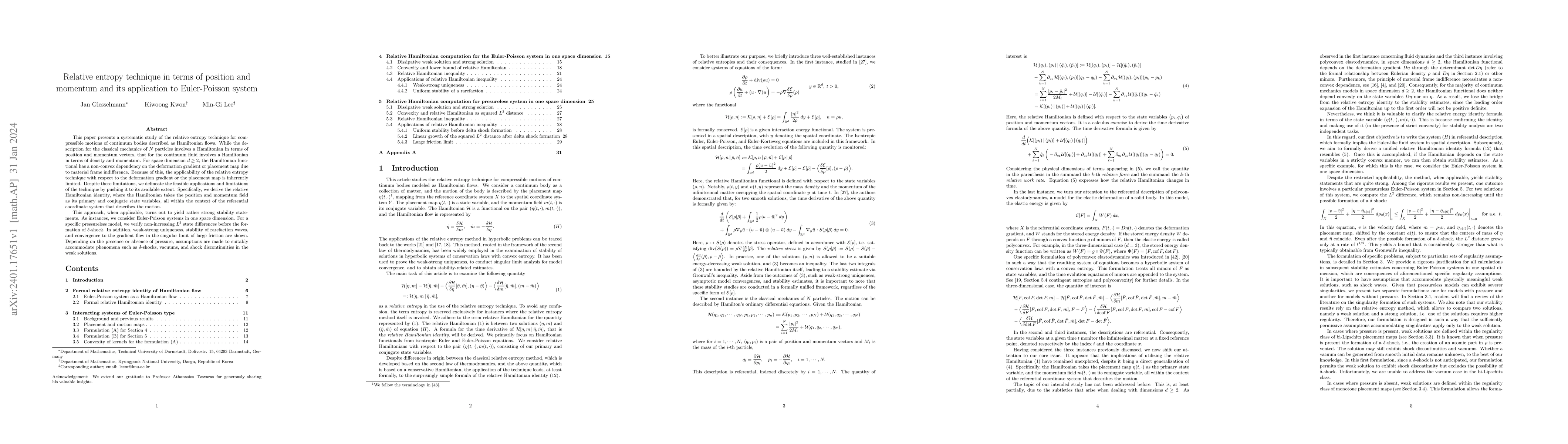 Thumbnail for Relative entropy technique in terms of position and momentum and its
  application to Euler-Poisson system