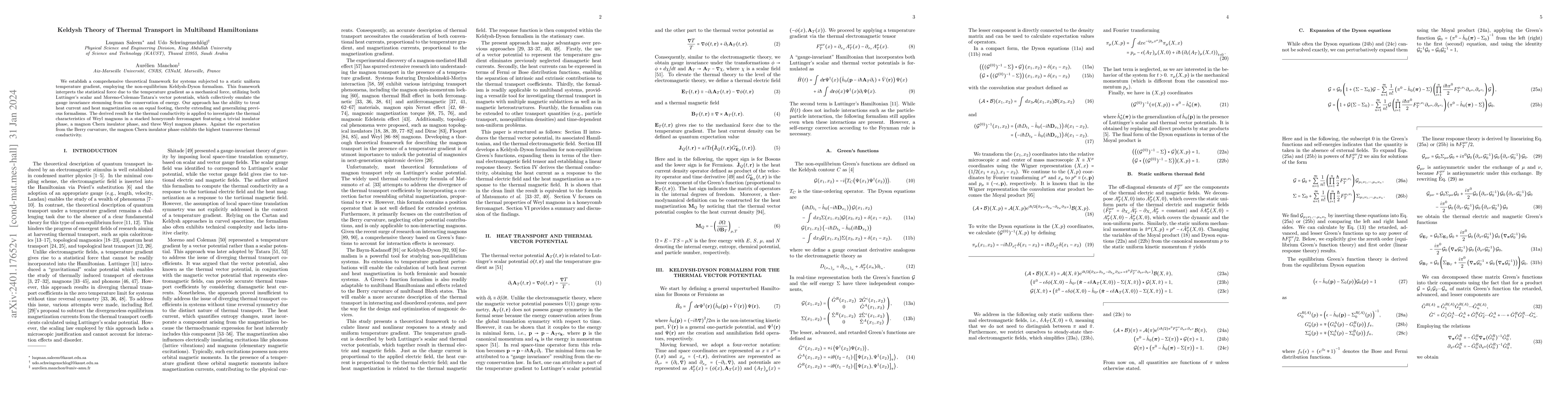 Thumbnail for Keldysh Theory of Thermal Transport in Multiband Hamiltonians