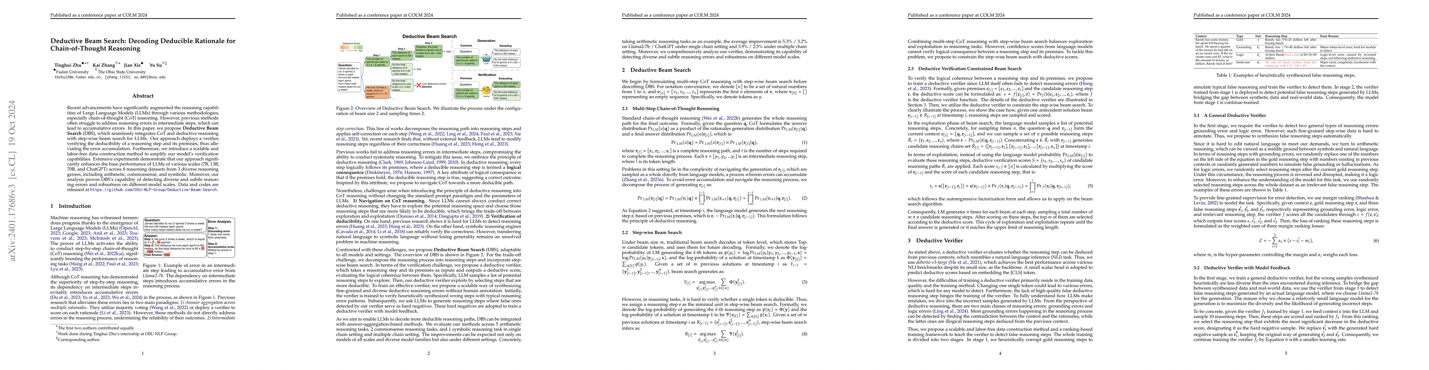 Thumbnail for Deductive Beam Search: Decoding Deducible Rationale for Chain-of-Thought
  Reasoning