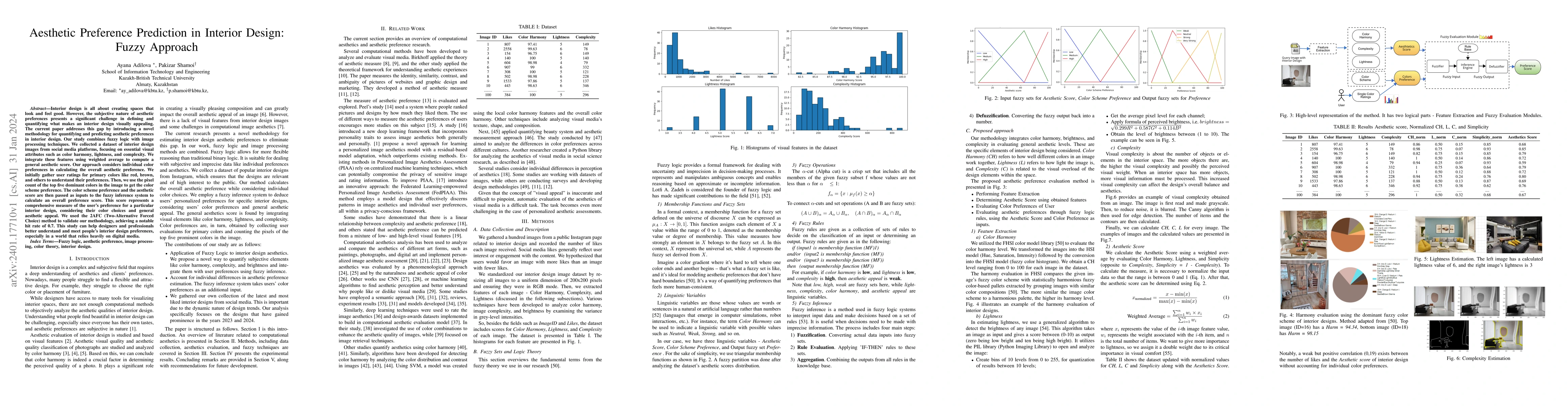 Thumbnail for Aesthetic Preference Prediction in Interior Design: Fuzzy Approach
