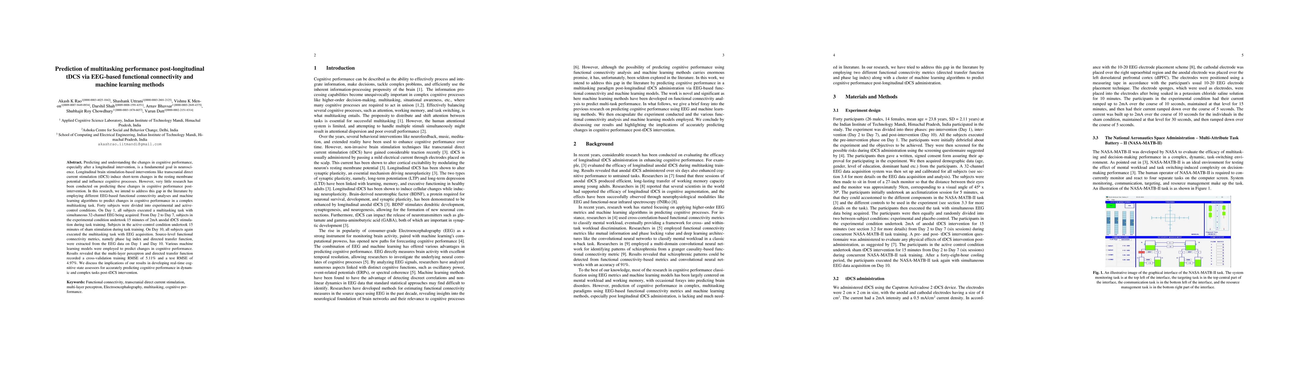Thumbnail for Prediction of multitasking performance post-longitudinal tDCS via
  EEG-based functional connectivity and machine learning methods