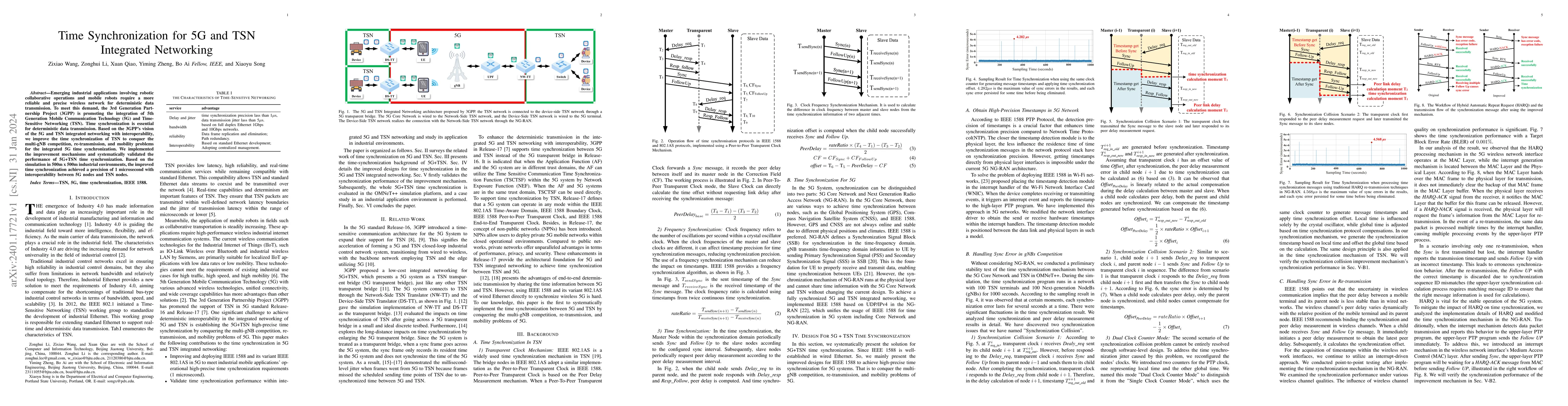Thumbnail for Time Synchronization for 5G and TSN Integrated Networking