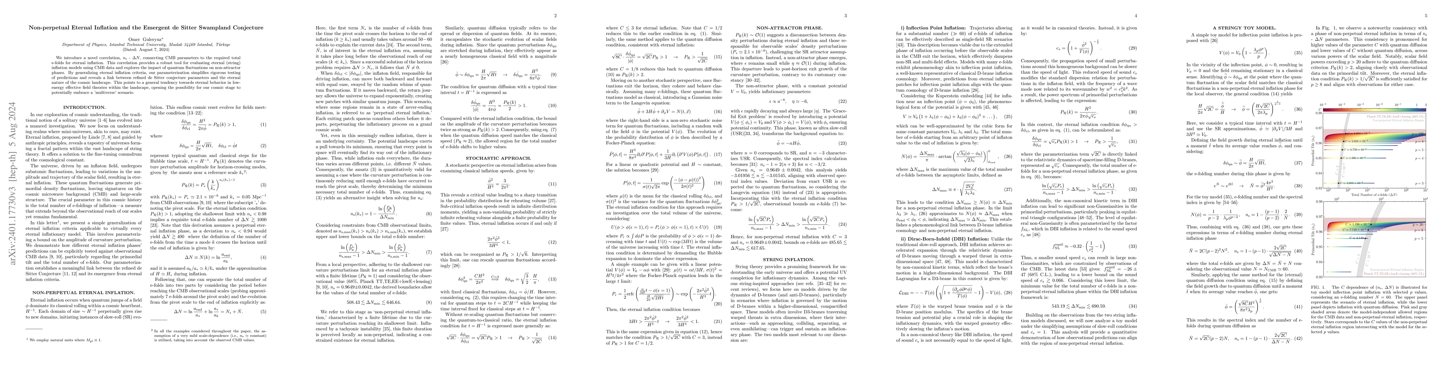 Thumbnail for Non-perpetual Eternal Inflation and the Emergent de Sitter Swampland
  Conjecture