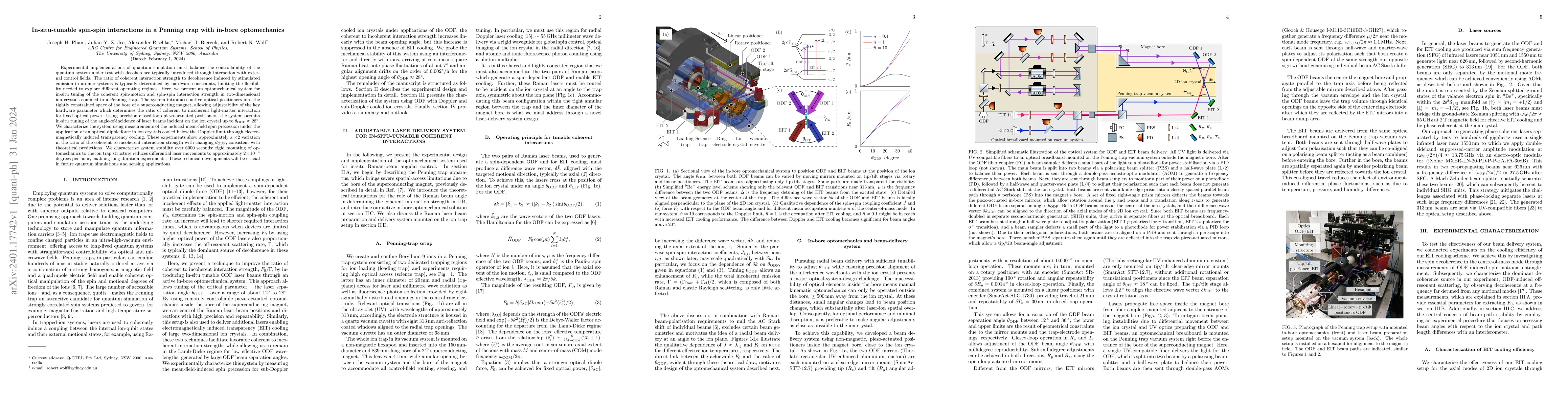 Thumbnail for In-situ-tunable spin-spin interactions in a Penning trap with in-bore
  optomechanics