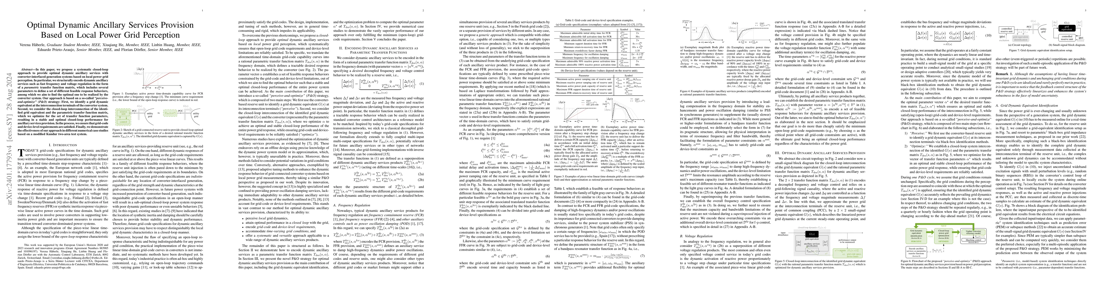 Thumbnail for Optimal Dynamic Ancillary Services Provision Based on Local Power Grid
  Perception