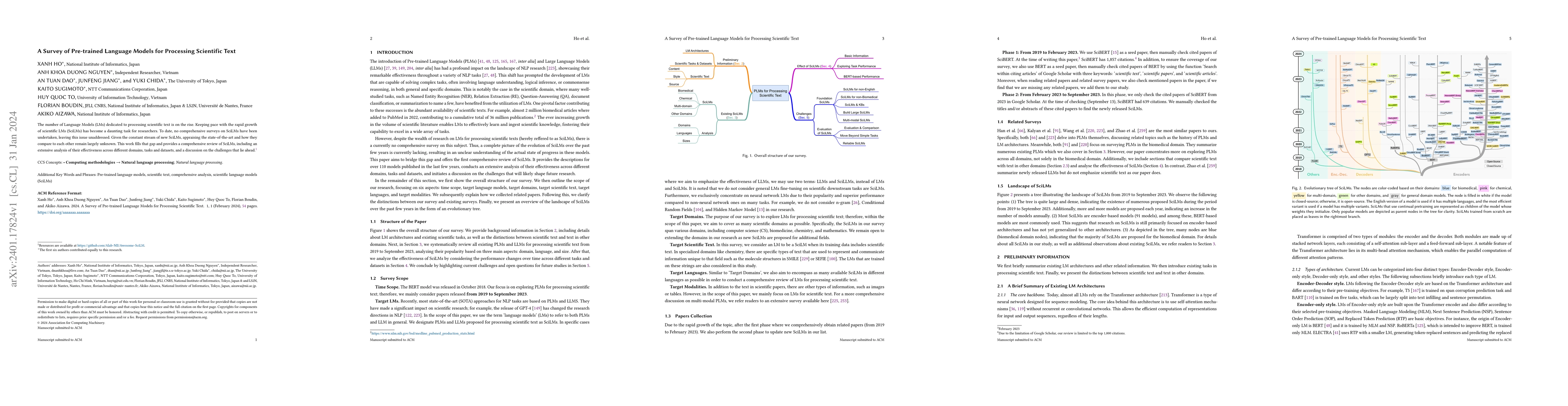 Thumbnail for A Survey of Pre-trained Language Models for Processing Scientific Text