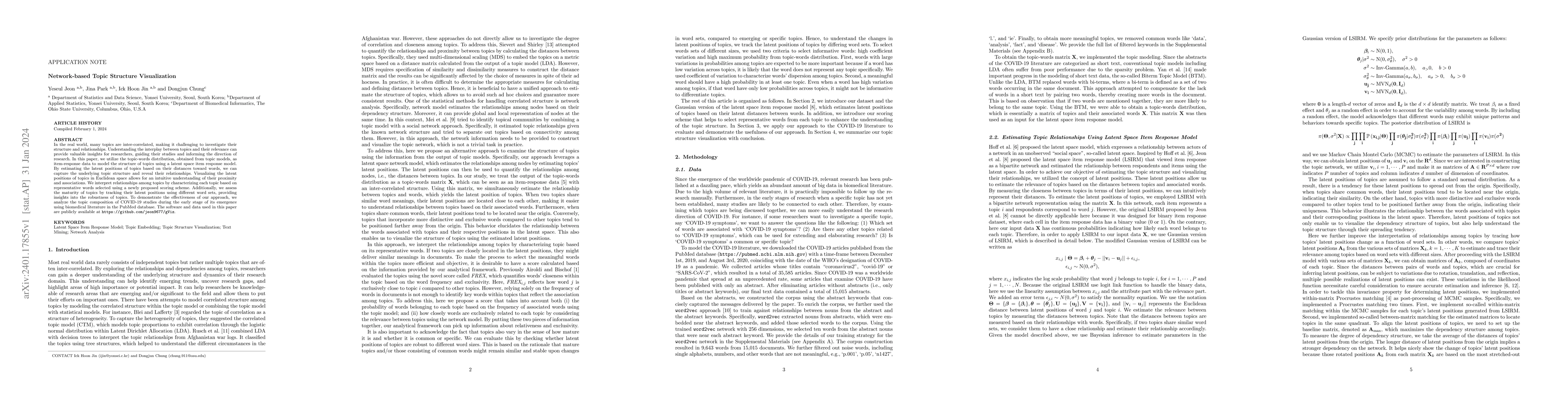Thumbnail for Network-based Topic Structure Visualization
