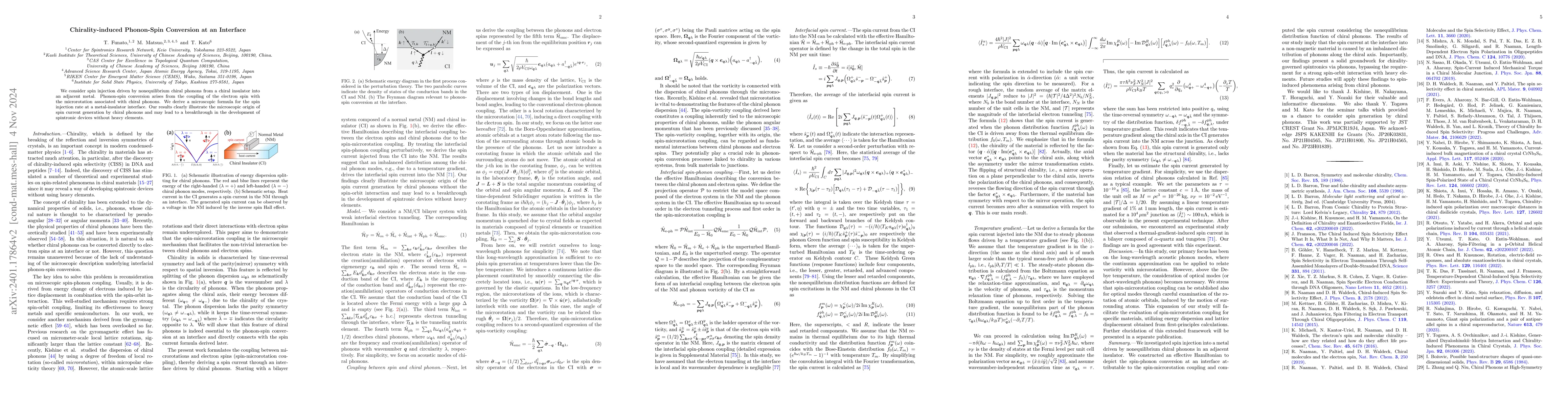 Thumbnail for Chirality-induced Phonon-Spin Conversion at an Interface