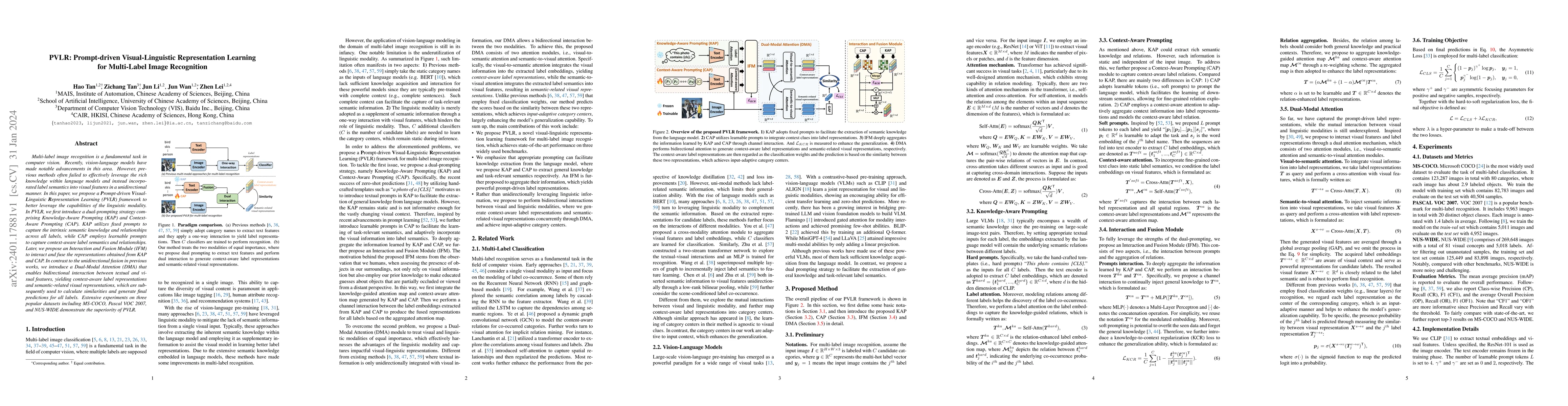 Thumbnail for PVLR: Prompt-driven Visual-Linguistic Representation Learning for
  Multi-Label Image Recognition