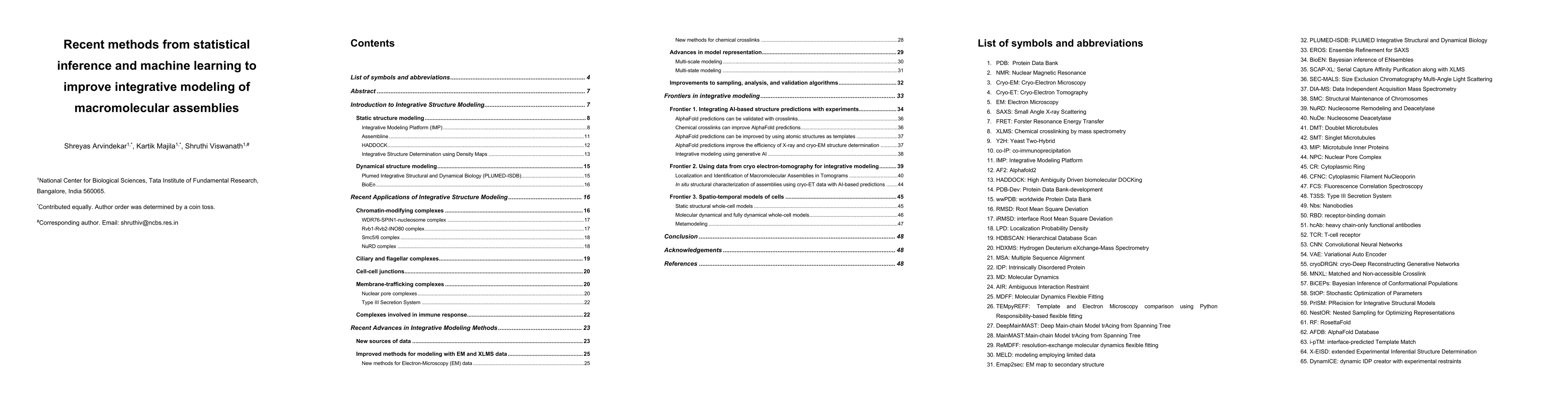 Thumbnail for Recent methods from statistical inference and machine learning to
  improve integrative modeling of macromolecular assemblies