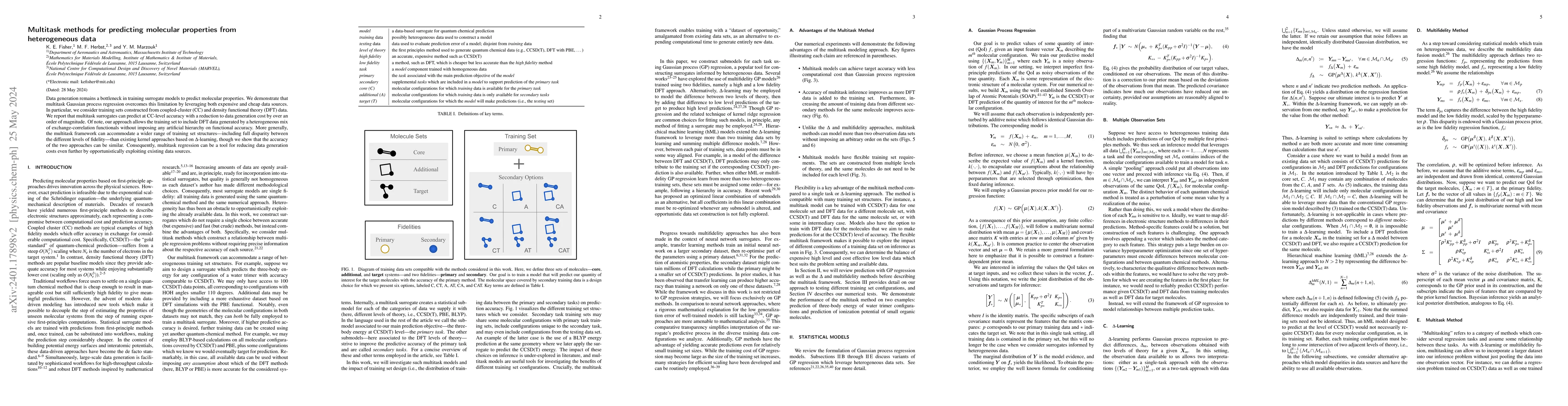 Thumbnail for Multitask methods for predicting molecular properties from heterogeneous
  data