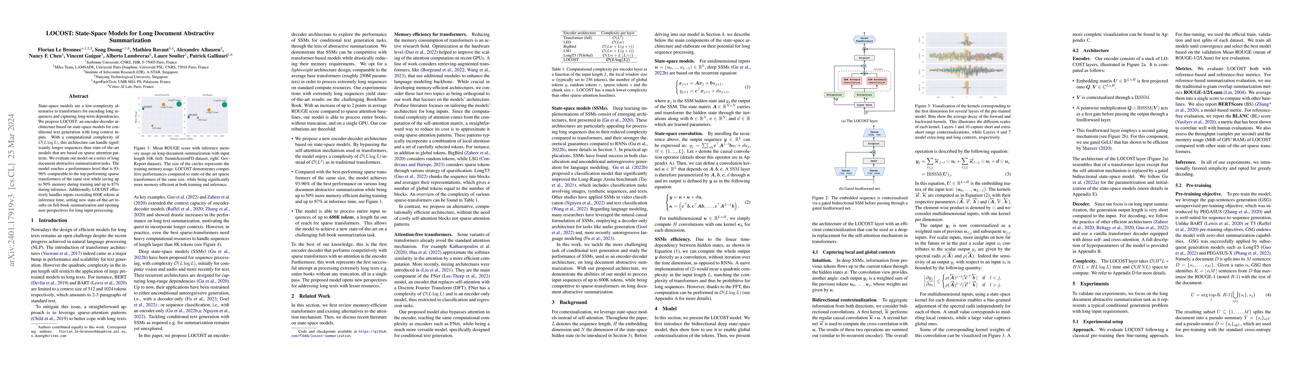 Thumbnail for LOCOST: State-Space Models for Long Document Abstractive Summarization