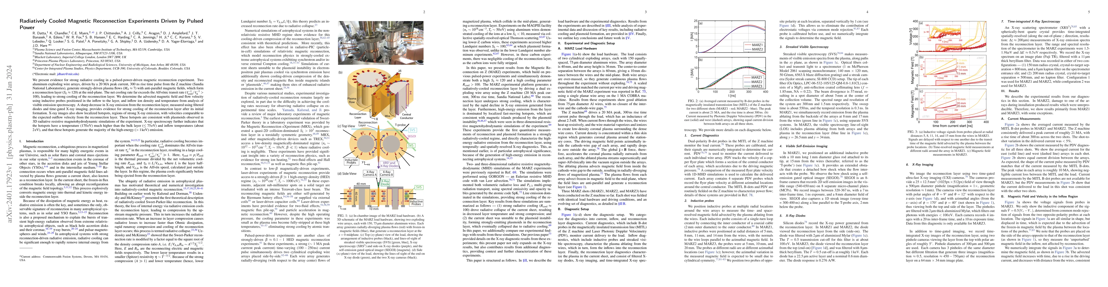 Thumbnail for Radiatively Cooled Magnetic Reconnection Experiments Driven by Pulsed
  Power