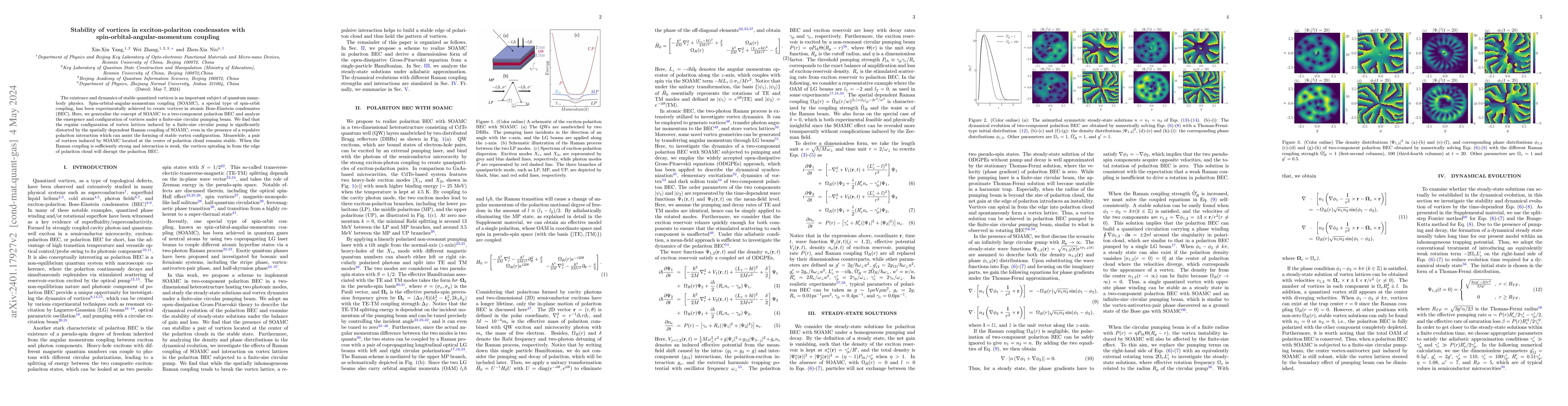 Thumbnail for Stability of vortices in exciton-polariton condensates with
  spin-orbital-angular-momentum coupling
