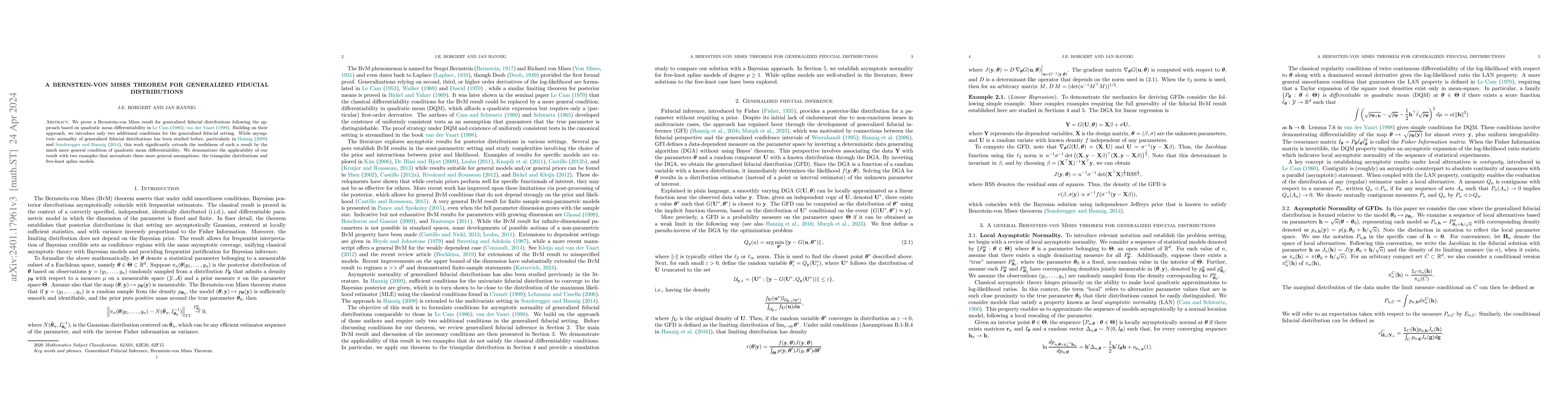Thumbnail for A Bernstein-von Mises Theorem for Generalized Fiducial Distributions