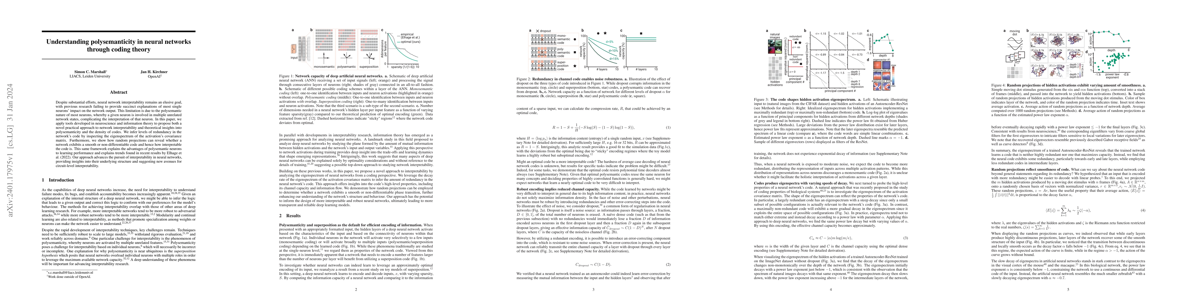 Thumbnail for Understanding polysemanticity in neural networks through coding theory